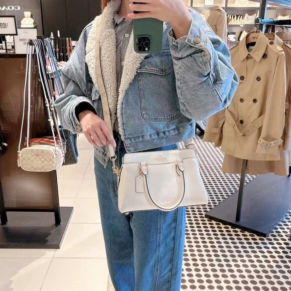 Coach CH502 Mini Darcie Carryall With Signature Canvas Detail IN Chalk